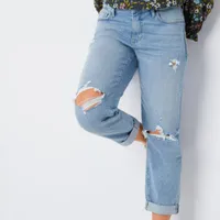 a.n.a Womens Mid Rise Boyfriend Jean