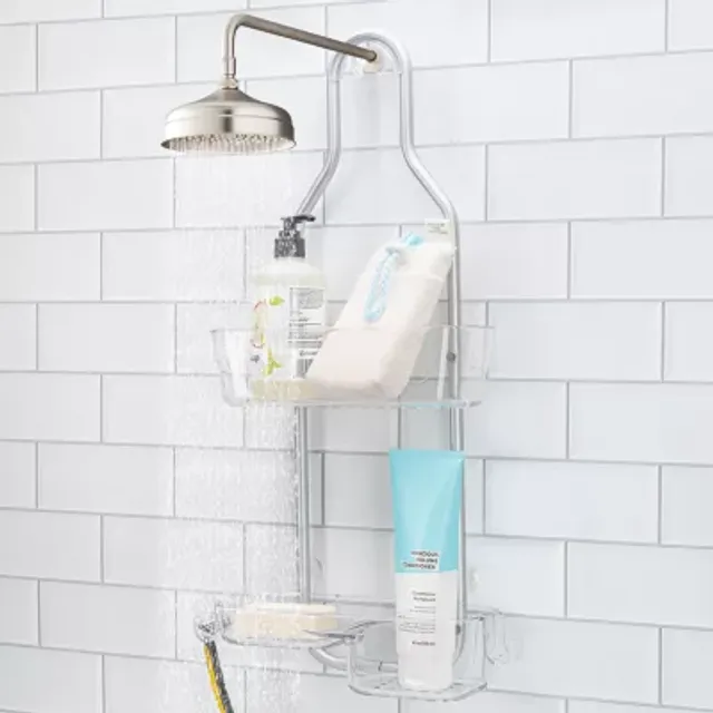 Home Expressions Smart-Stick Shower Shelf, Color: White - JCPenney