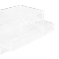 Home Expressions Acrylic 3-Compartment Makeup Organizer