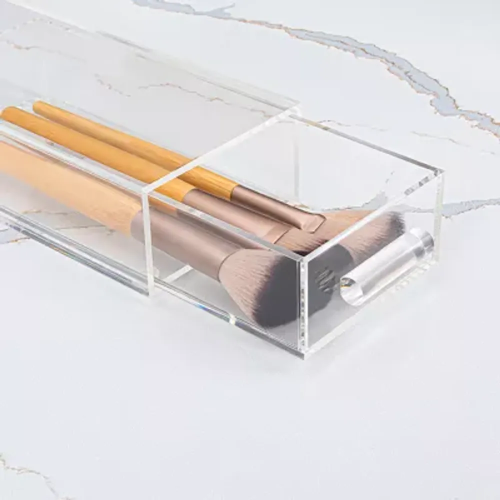 Home Expressions Small Acrylic Makeup 1-Drawer Single Compartment Drawer Storage