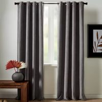Regal Home Textured Chenille Grommet Top Energy Saving 100% Blackout Single Curtain Panel