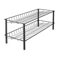 Home Expressions Stackable Iron 2-Shelf Shoe Racks