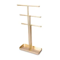 Home Expressions Gold Metal Necklace Jewelry Stands