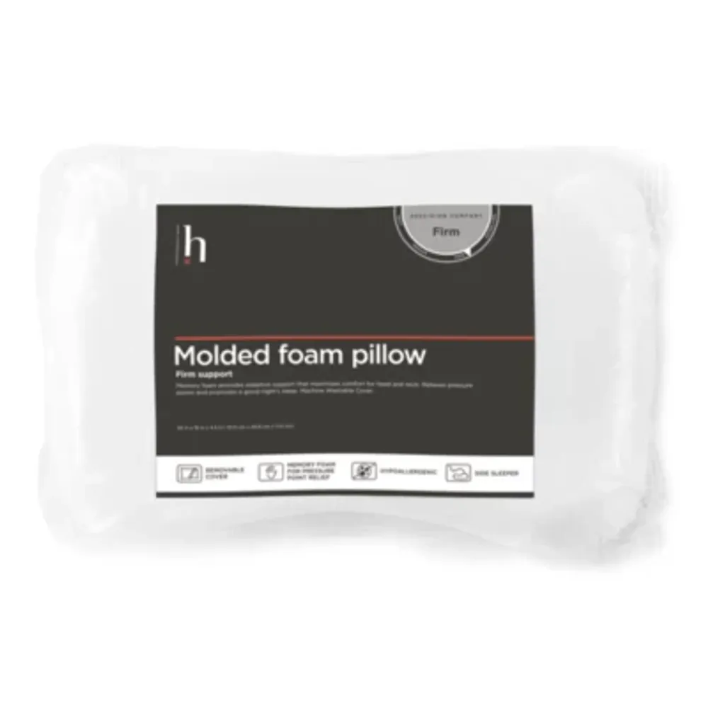 Home Expressions Molded Foam Firm Support Pillow