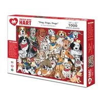 Hart Puzzles Dogs, Dogs, Dogs By Sherri Buck Baldwin, 24 X 30 1000 Piece Puzzle