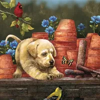 Hart Puzzles Puppies At Play By Bob Giordano, 24 X 30 1000 Piece Puzzle