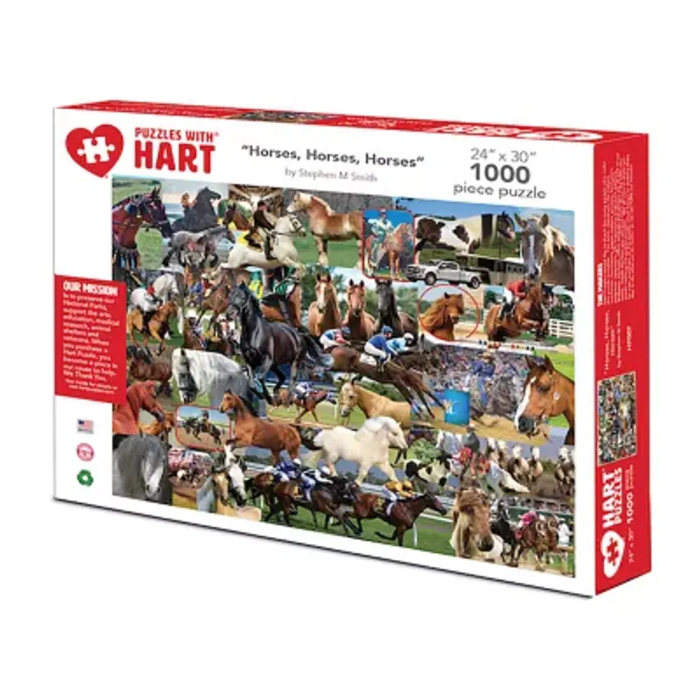 Hart Puzzles Horses, Horses, Horses By Steve Smith, 24 X 30 1000 Puzzle