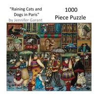 Hart Puzzles Raining Cats And Dogs In Paris By Jennifer Garant, 24 X 30 1000 Piece Puzzle