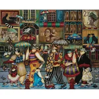 Hart Puzzles Raining Cats And Dogs In Paris By Jennifer Garant, 24 X 30 1000 Piece Puzzle