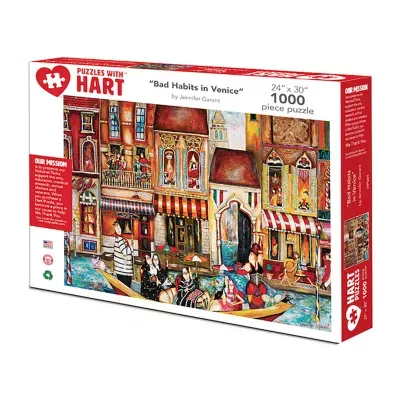 Hart Puzzles Bad Habits In Venice By Jennifer Garant, 24 X 30 1000 Piece Puzzle