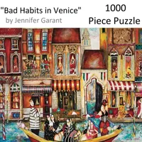 Hart Puzzles Bad Habits In Venice By Jennifer Garant, 24 X 30 1000 Piece Puzzle