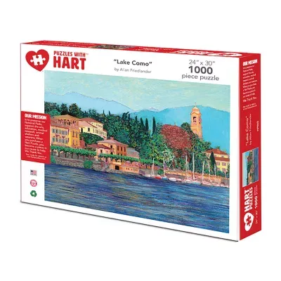 Hart Puzzles Lake Como by Allan Friedlander, 24 x 30 1000 Piece Puzzle