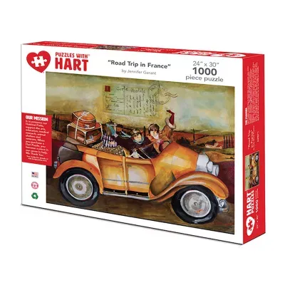 Hart Puzzles Road Trip In France By Jennifer Garant, 24 X 30 1000 Piece Puzzle