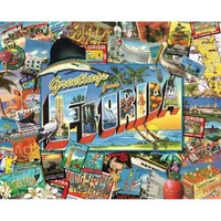 Hart Puzzles Greetings From Florida By Kate Ward Thacker, 24 X 30 1000 Piece Puzzle