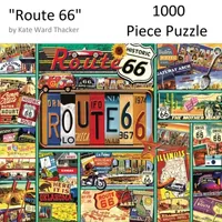 Hart Puzzles Route 66 By Kate Ward Thacker, 24 X 30 1000 Piece Puzzle