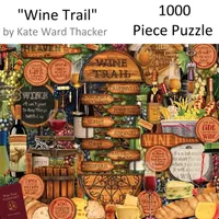 Hart Puzzles Wine Trail By Kate Ward Thacker, 24 X 30 1000 Piece Puzzle