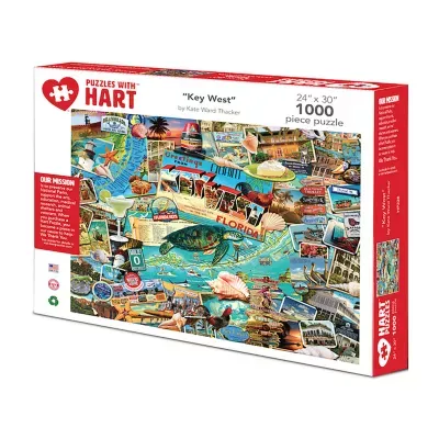 Hart Puzzles Key West By Kate Ward Thacker, 24 X 30 1000 Piece Puzzle