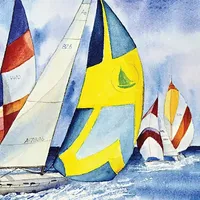 Hart Puzzles Sailboats, Sailboats, Sailboats By Kathleen Parr Mckenna, 24 X 30 1000 Piece Puzzle