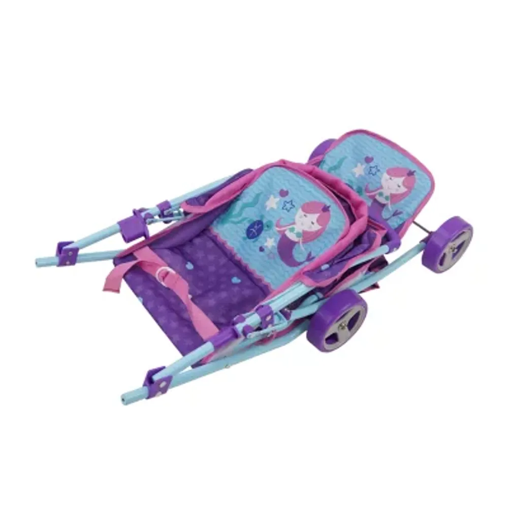 509 Mermaid Twin Doll Stroller Baby Play