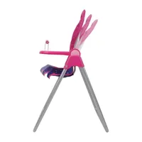 509 Unicorn Doll Highchair - Kids Pretend Play Highchair w/ Front Feeding Tray, Fits dolls up to 21"