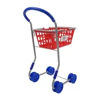 2-in-1 Red Shopping Cart - Kids Pretend Play, Converting Shopping Cart & Basket