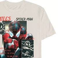 Mens Short Sleeve Miles Morales Spiderman Graphic T-Shirt