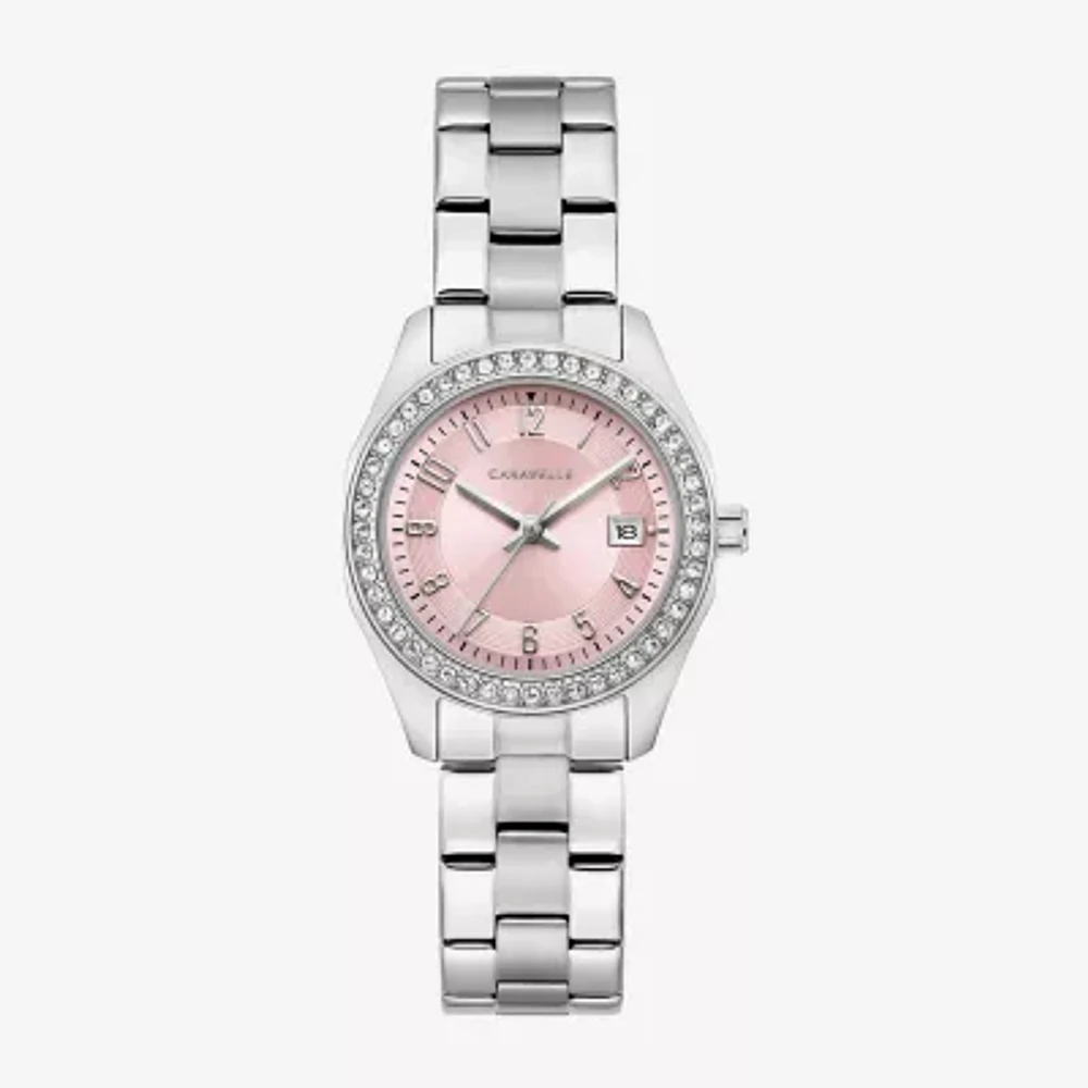 Bulova Womens Silver Tone Stainless Steel Bracelet Watch 43m123