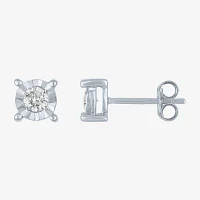 (G-H / I1-I2) 1/3 CT. T.W. Lab Grown White Diamond Sterling Silver Round 2-pc. Jewelry Set