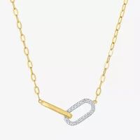 Diamond Addiction (G-H / I1-I2) Womens 1/10 CT. T.W. Lab Grown Diamond 14K Gold Over Silver Pendant Necklace