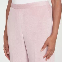 Alfred Dunner Telluride Womens Comfort Waistband Straight Corduroy Pant