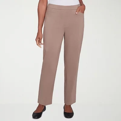 Alfred Dunner Telluride Womens Mid Rise Straight Pull-On Pants