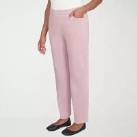 Alfred Dunner Telluride Womens Mid Rise Straight Pull-On Pants