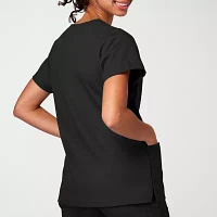 Meta 15201 Womens V Neck Stretch Fabric Short Sleeve Scrub Top