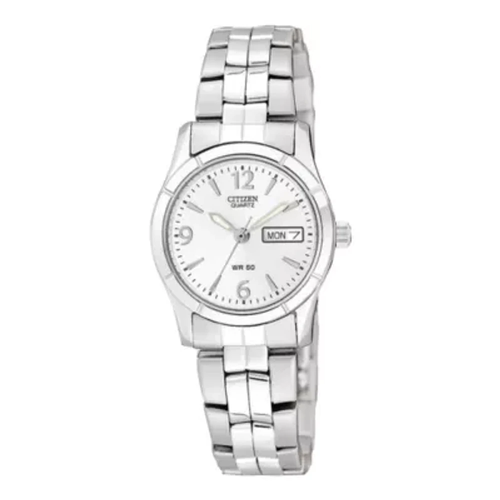 Citizen® Womens White Dial Stainless Steel Bracelet Watch EQ0540-57A