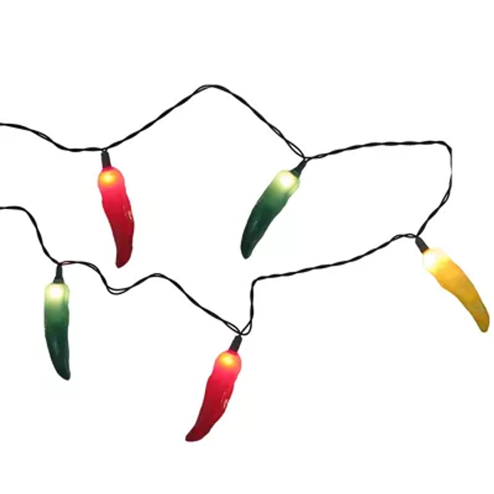 Kurt Adler Multi-Colored Chili Pepper Light Set