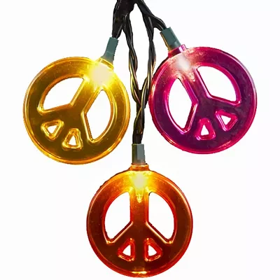 Kurt Adler Peace Sign Light Set