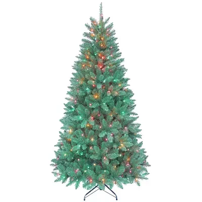 Kurt Adler 7 Ft. Pre-Lit Pine Tree with Multi-Colored Lights