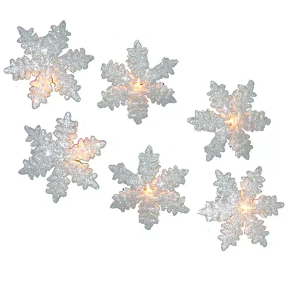 Kurt Adler White Snowflake Light Set