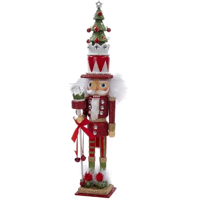 Kurt Adler 15" Hollywood™ Red and Green Tree Hat Nutcracker