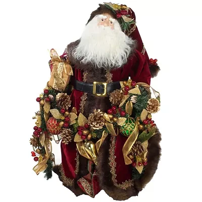 Kurt Adler 23" Fabric Decorated Santa Table Piece