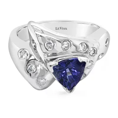 LIMITED QUANTITIES! Le Vian Grand Sample Sale™ Sale Ring featuring 1  1/5 CT. T.W. Blueberry Tanzanite® 1/3 CT. T.W. Light Yellow Diamonds  set in 18K Vanilla Gold®