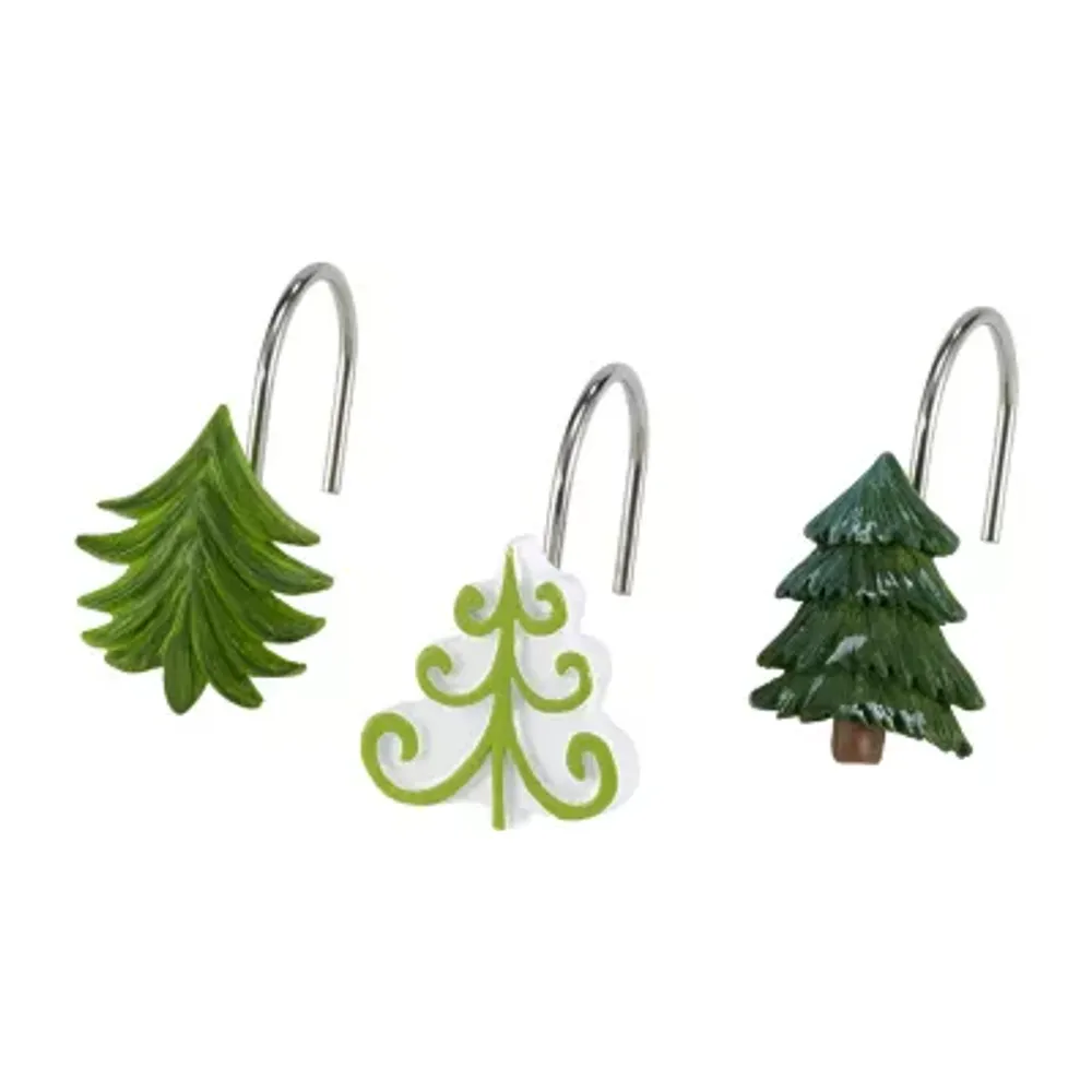 Avanti Christmas Trees Shower Curtain Hooks