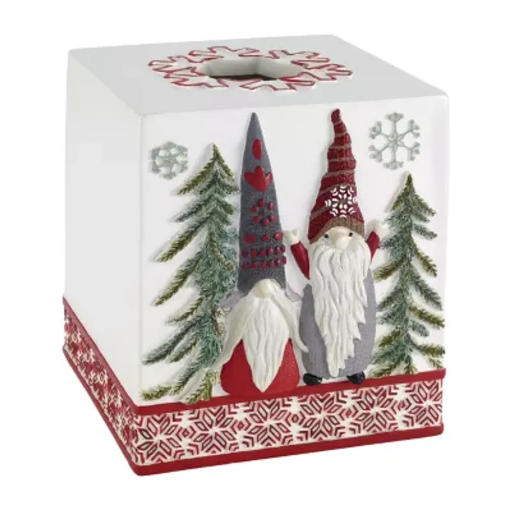 Avanti Christmas Gnome Tissue Box Cover