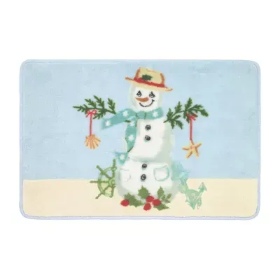 Avanti Coastal Snowman Bath Rug