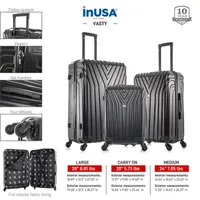 InUSA Vasty 3-pc. Hardside Lightweight Spinner Luggage Set