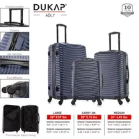 DUKAP Adly 3-pc.Hardside Lightweight Spinner Luggage Set