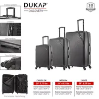 DUKAP Discovery 3-pc.Hardside Lightweight Spinner Luggage Set