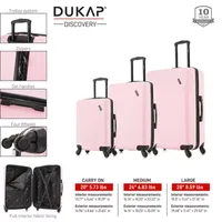 DUKAP Discovery 3-pc.Hardside Lightweight Spinner Luggage Set