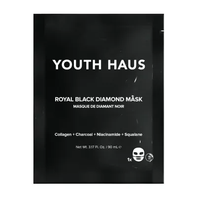 Youth Haus Royal Black Diamond Face Mask Single