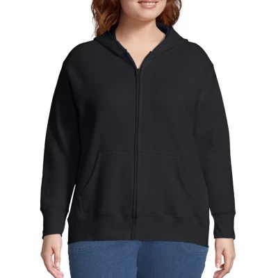 JMS by Hanes Womens Long Sleeve Hoodie Plus